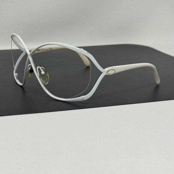 Christian Dior Vintage Sunglasses White 2056 70 Size 67mm No Lenses - Picture 2 of 16